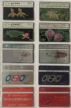 10 Tarjetas Telefónicas Usadas En Folio Lote China Ft26