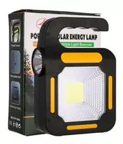 Linterna De Mano Multifuncion Led Panel Solar Powerbank Usb Color De La Linterna Negro Color De La Luz Negro