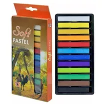 Set Pastel Tizas X 12 Colores Barras Pintura Seca Dibujo