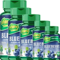 Blueberry Mirtilo 550 Mg Vegano Kit Para 5 Meses - Unilife
