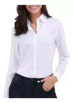 Camisa Mujer Juvenil Pinzada De Oficina Manga Corta Y Larga 