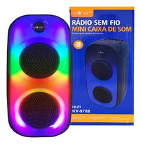 Caixa De Som Bluetooth Portátil Amplificador Usb Tf Rádio Fm