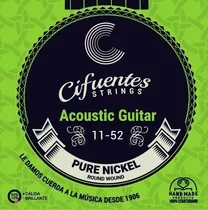 Cuerdas Guitarra Acustica 11-52 Pure Nickel Cifuentes