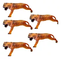 5 Tigre Borracha Animais Selvagem Brinquedo Savana Africana