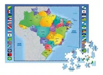 Puzzle Quebra Cabeças Mapa Do Brasil 50x35cm 250 Peças