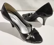 Zapato Lady Stork Mujer De Vestir Taco Alto Talle 37 Negro 