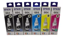 Kit 6 Refil Para Epson 664 - L365 L375 L380 L395 L396 L455