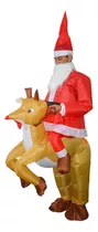 Santa Claus Y Elk Traje Inflable Creativo Vestidos Navidad
