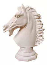 Estátua Busto Cabeça De Cavalo Estátua 47 Cm Fazenda Luxo
