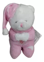 Chaveiro Urso Que Reza De Pijama Rosa 13cm