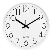 Reloj De Pared Grande Moderno 25cms Analogico Elegante New Color De La Estructura Blanco