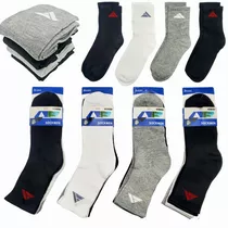 Pack 12 Calcetines Hombre Larga Deportiva Calcetas Bambú Adi