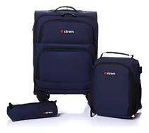 Kit De Mala Lancheira Estojo Masculina E Feminina Speedy Pack 326 Cor Azul Xtrem Samsonite