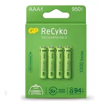 Pilas Baterias Aaa Marca Gp Tecnología Recyko 950mah Pack 4