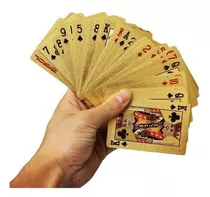 Baraja De Naipes Cartas Dorado Poker De Lujo Ultra Fino