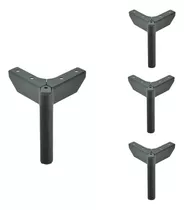 Patas Metalicas Para Muebles Con Placa De 12 Cm - Pack 4