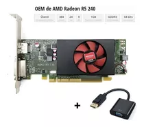 Tarjeta Gráfica Amd R5 240 1gb Ddr3 (alto Perfil) + Dp A Vga