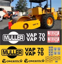 Kit Adesivos + Etiquetas Rolo Compactador Muller Vap 70