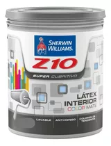 Z10 Latex Interior Mate Supercubritivo Sherwin 1 Litro Color Gris