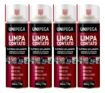 Kit 4 Limpa Contato Eletronico Eletrico 300ml Pc Pilha