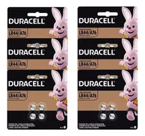 Bateria Duracell Lr44 1.5v Botão 6 Cartelas C/4 Unidades