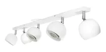 Aplique Blanco Barral Riel 5 Luces Led Cabezal Direccional