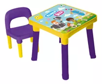 Mesinha Infantil Mundo Bita C/ Cadeira Desmontável