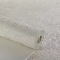 Papel De Parede Vinílico Texturizado Cinza Claro Com Glitter