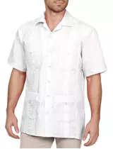  Guayabera Blancas Hombres - 4 Bolsillos