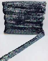 Negro Iris 1  4 Inch Stretch Sequin-new. Bajo Precio