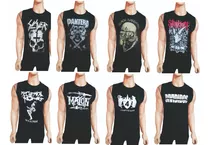 Remera Sin Mangas Musculosa De Rock 100% Algodon