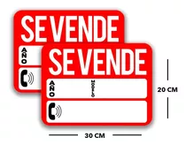 Pack 2 Sticker Se Vende, Año Y Modelo 30x20cm (auto)