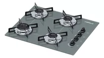 Fogão Cooktop Gás Chamalux 4 Bocas Ultra Chama Prata Bivolt 127v/220v