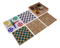 Jogos 6x1 Dama, Jogo Da Velha, Ludo, Trilha, Dominó E Xadrez