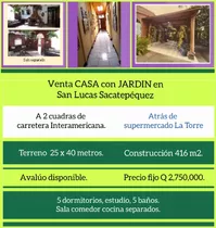 Venta Casa En San Lucassacatepéquez