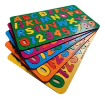 Encaixe Educativo Tabuleiro Alfabeto Número Brinquedos Jogos