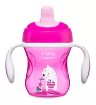 Vaso Para Bebés Con Aza Antiderrame Chicco Training Cup Color Pink De 200ml