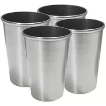 Set X4 Vasos De Acero Inoxidable 500ml Camping Livianos New