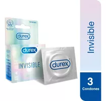 Durex Sensitivo Invisible Cj 3 Condones De Látex