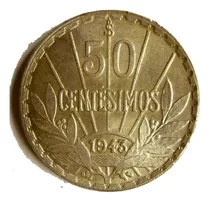 Tp 1943 Uruguay 50 Cent Plata Impecable Estado Vea Las Fotos