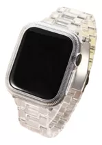 Malla Para Apple Watch Acrilica 45mm Clear Con Protección