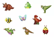 10 Unid. Balão Personagem Dinossauro Floresta Bichos