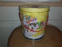 Caja Lata Colección Forma Cilindrica, Looney Tunes