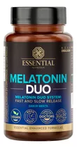 Melatonina Duo Sublingual 120caps Essential Nutrition Vegan Sabor Menta