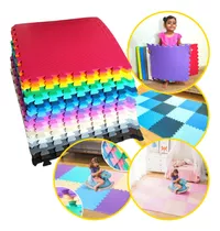 Kit 6 Tatame Infantil Eva 1,5m² Emborrachado 50x50cm 10mm