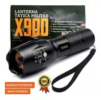 Lanterna X900 Tatica Militar Led C/ Bateria Recarregavel Cor Da Luz Branco