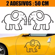 Adesivo Carro Vazado 2 Unidades - Elefante Pelucia