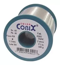 Solda Estanho 60x40 1,5mm C/ Fluxo Ra (t2) Rolo 500g - Cobix 110v/220v