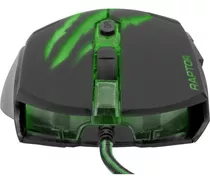 Mouse Gamer Raptor Profissional Led Verde Fortrek 3200dpi