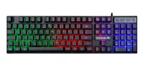 Teclado Gamer Fortrek Blackfire 75857 Rgb Rainbow Retroilumi